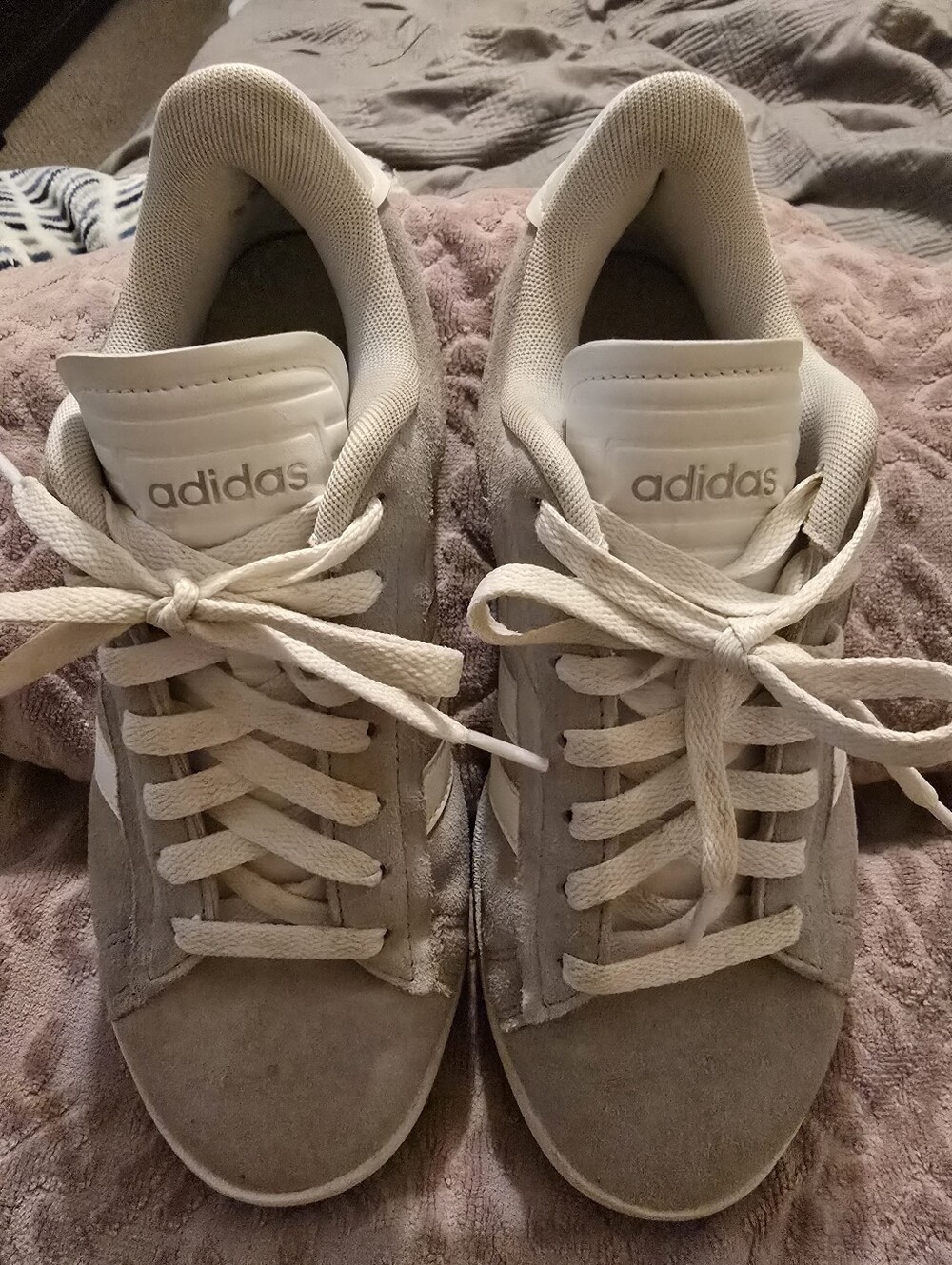 adidas Grand Court Alpha 00s Wonder Taupe Grey Suede Women's Size [Insert Size]